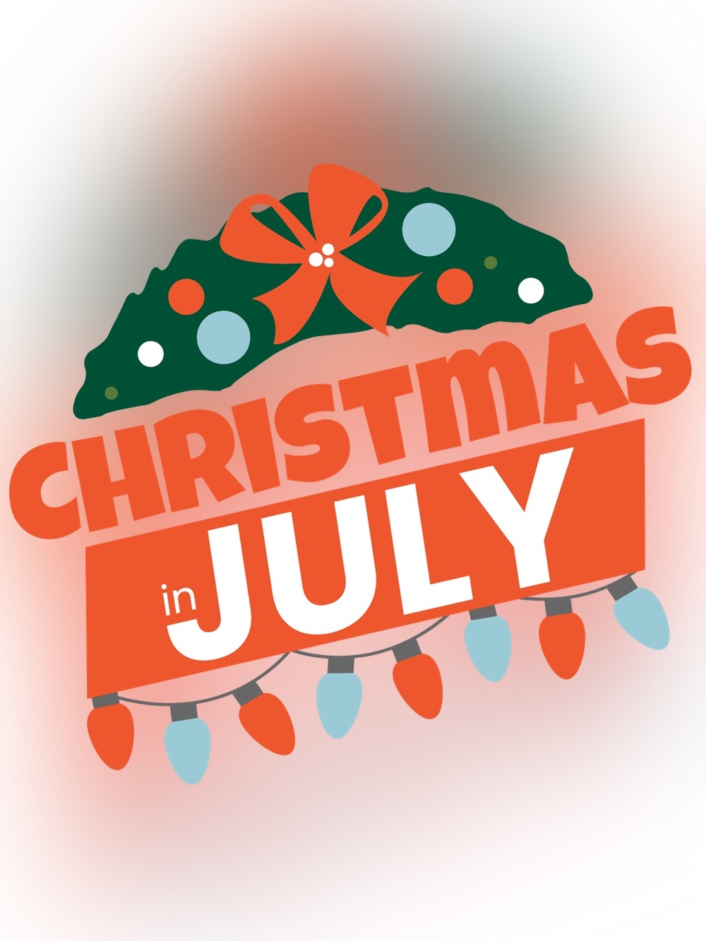 Christmas in July Decorative Holiday Sign - Orange and Green